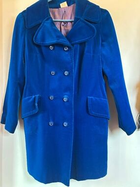 Royal Blue Velvet Coat
